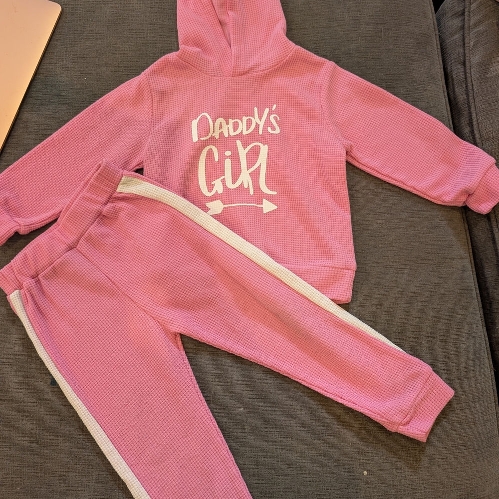 Pink Kids Hoodie and Jogger Set